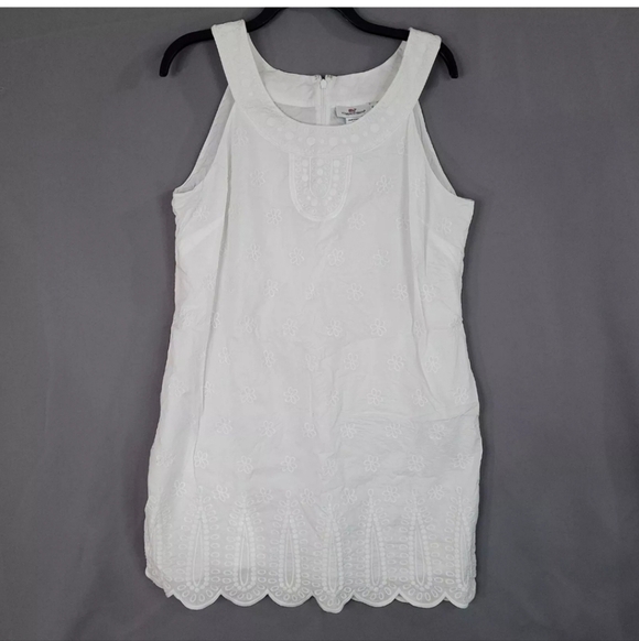 Vineyard Vines Tops - NWT VINEYARD VINES Women's Sun Shift Dress Sleeveless Back Zip SCALLOPED HEM 8